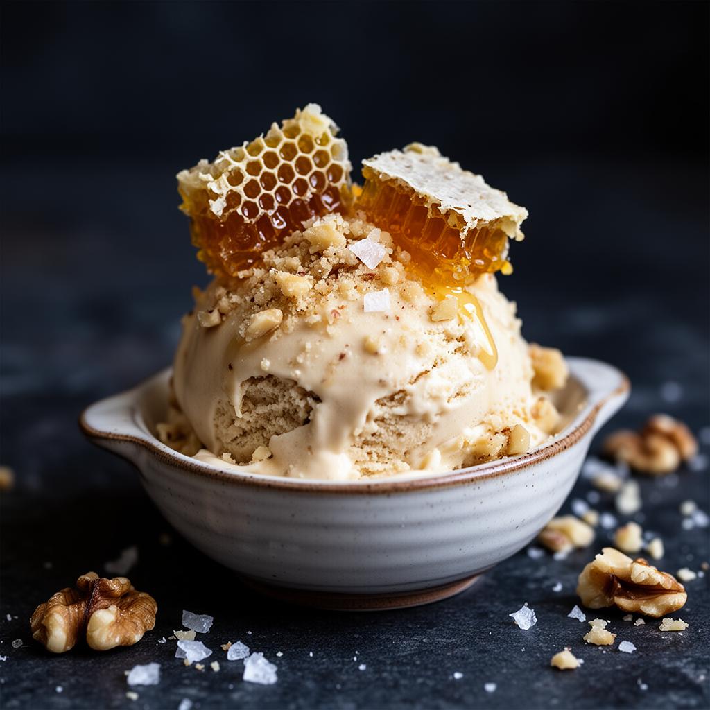Smoked honey gelato