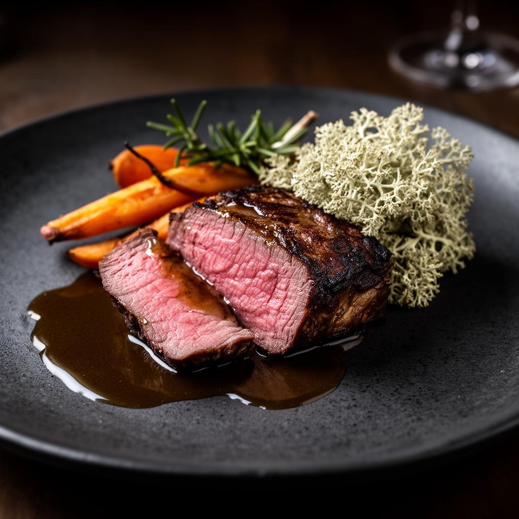 Dry-aged venison loin